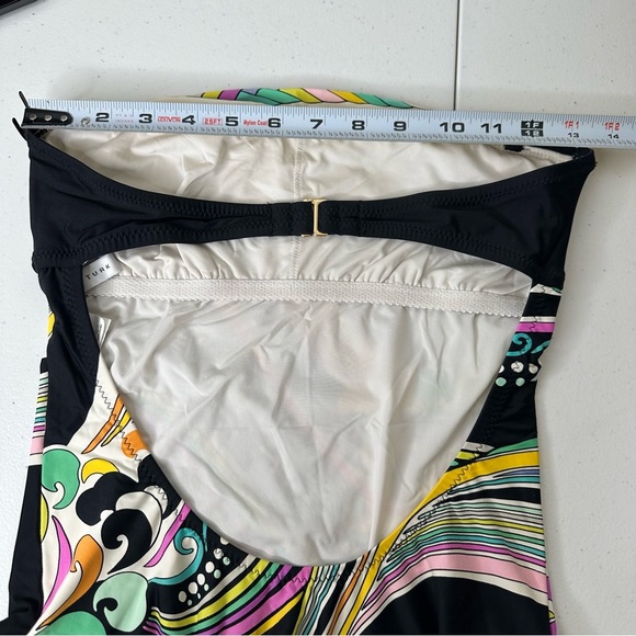 Trina Turk BIG SUR Bandeau One-Piece Swimsuit Size 4 Psychedelic Print Beach - Picture 14 of 15